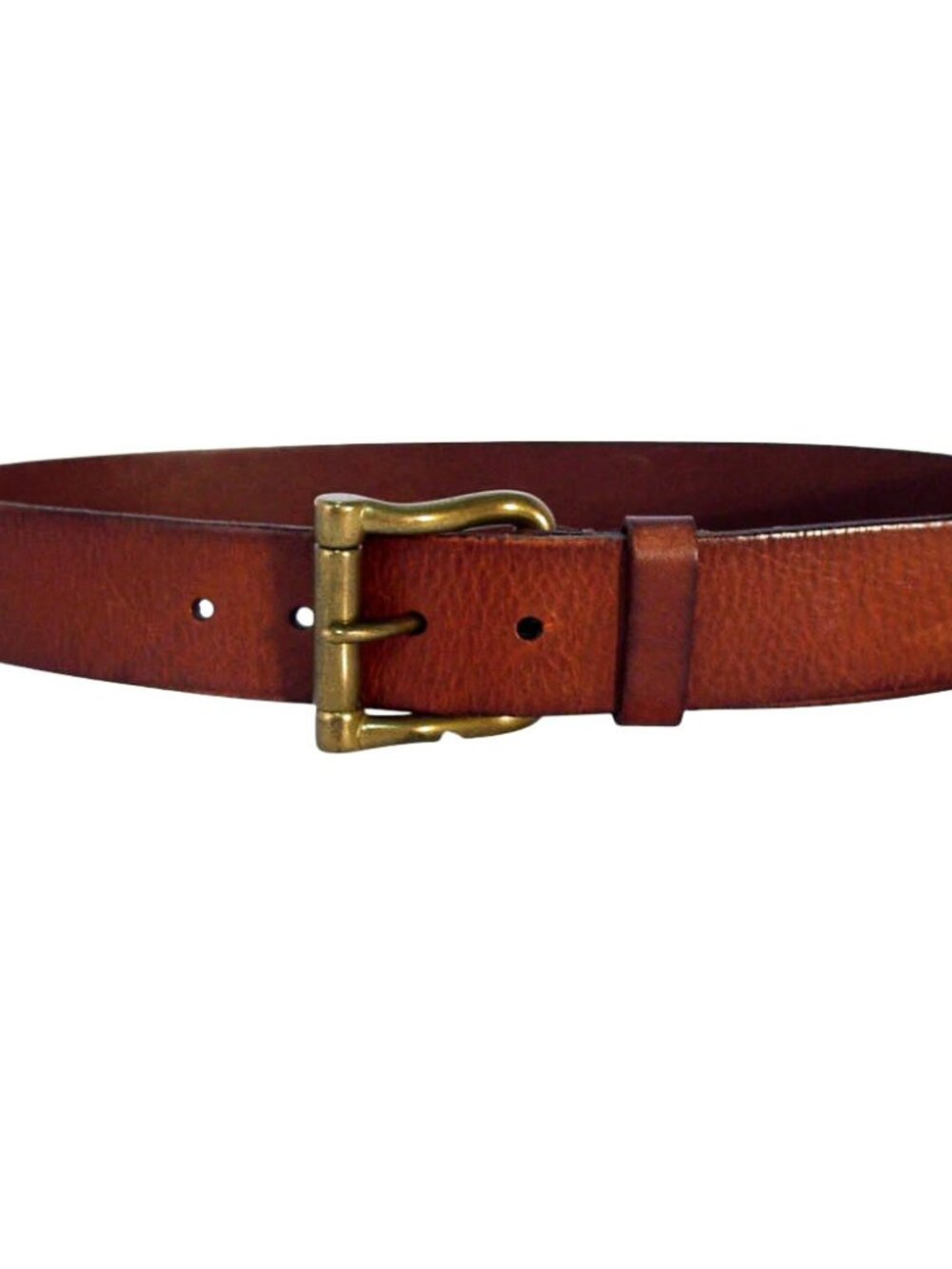 RALPH LAUREN COLLECTION $450 Equestrian Burnished Leather Belt Brass Buckle M - Picture 2 of 5